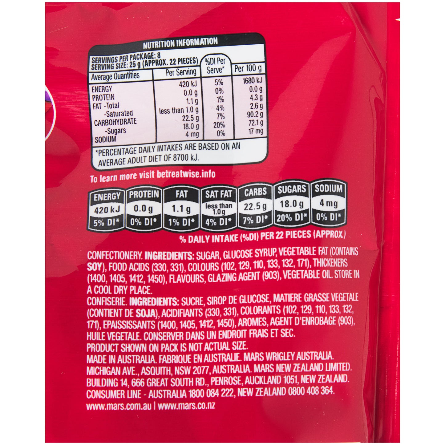 Skittles Fruit Chewy Lollies 200g