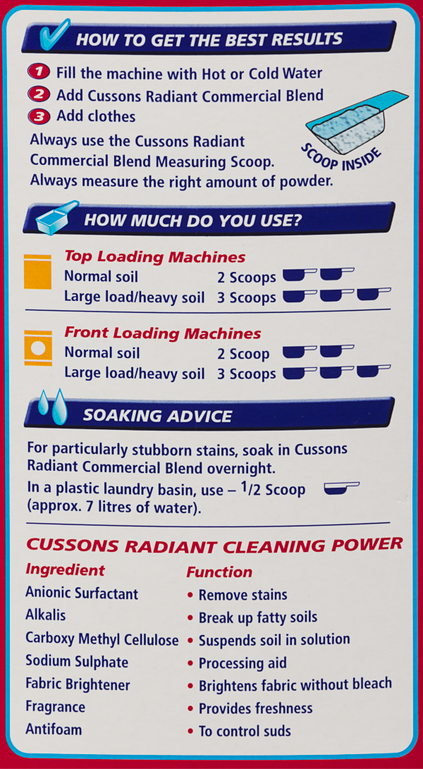 Radiant Laundry Powder Commercial Blend 2kg