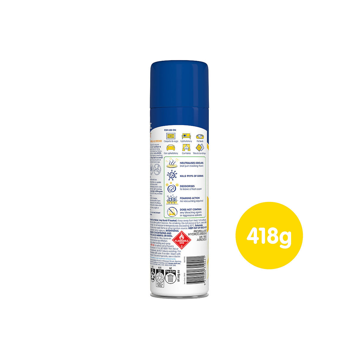 No Vac Carpet Deodoriser Pure Vanilla 418g
