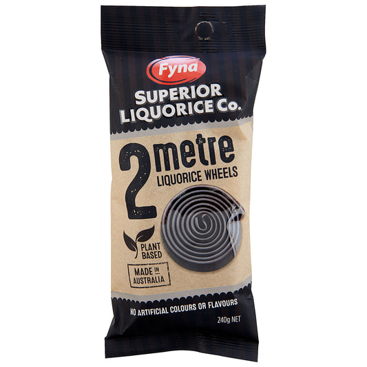 Fyna Liquorice 2 Metre Wheel 240g