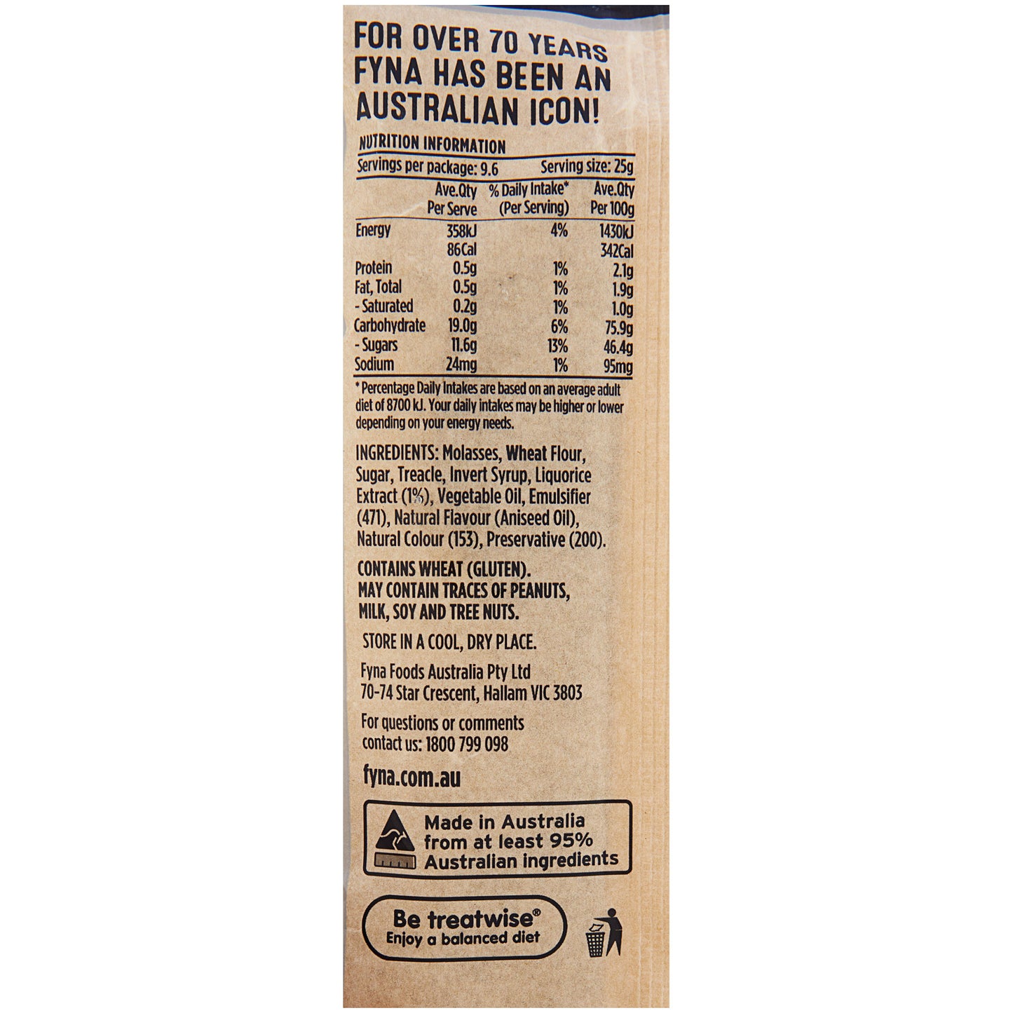 Fyna Liquorice 2 Metre Wheel 240g