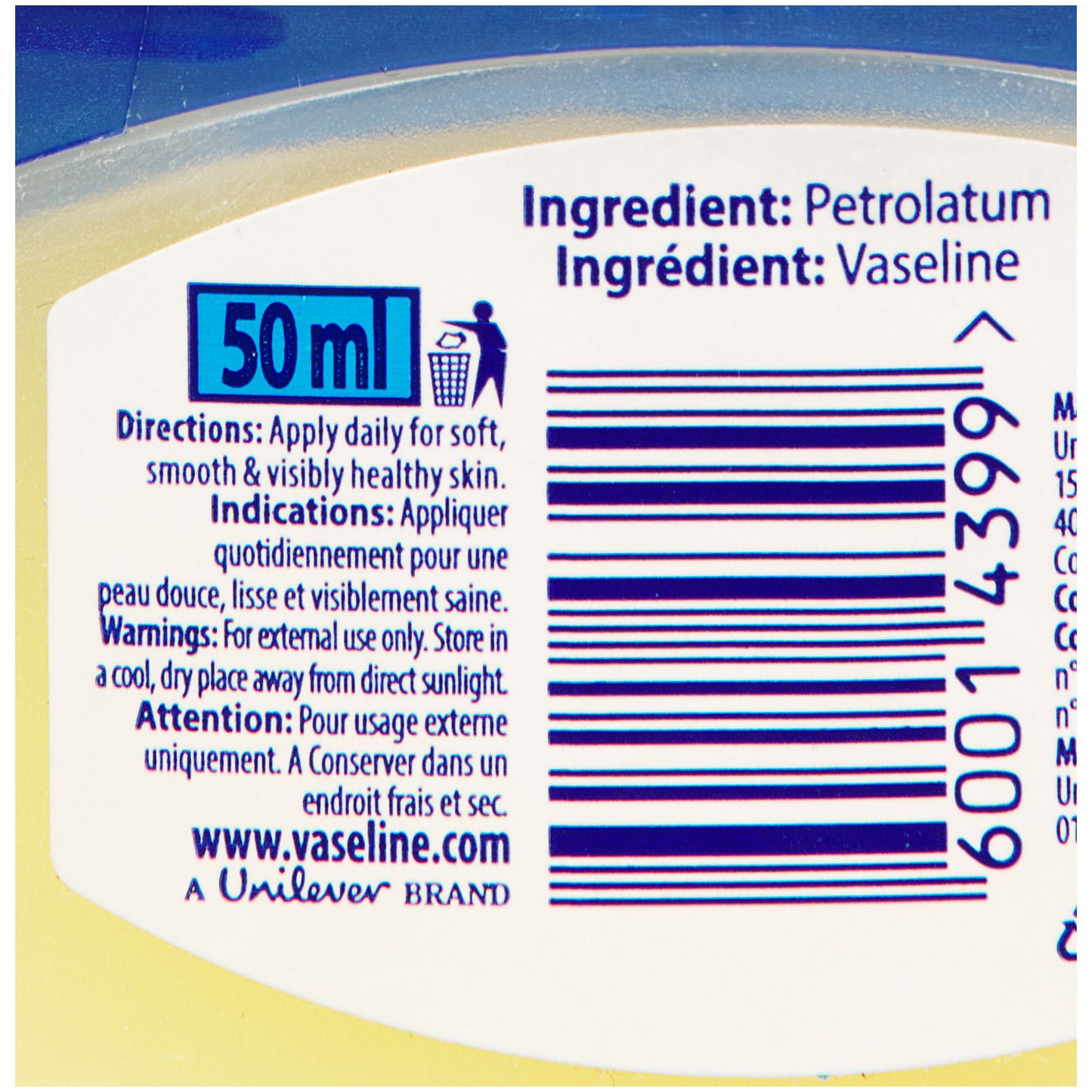 Vaseline Petroleum Jelly Tub 49g