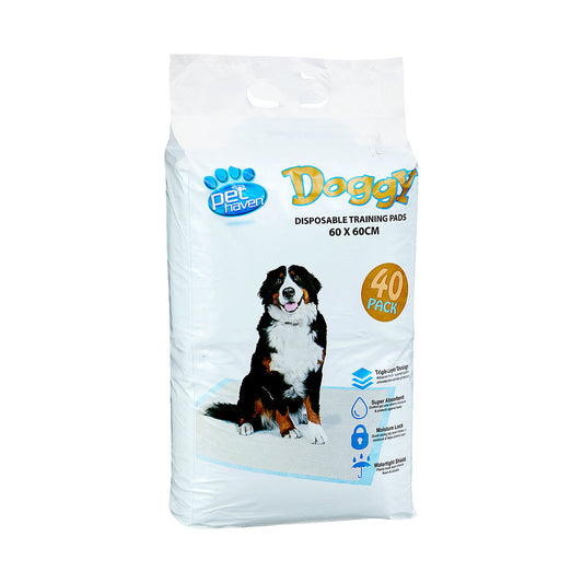 Pet Haven Puppy Training Pads 60x60cm 40pk