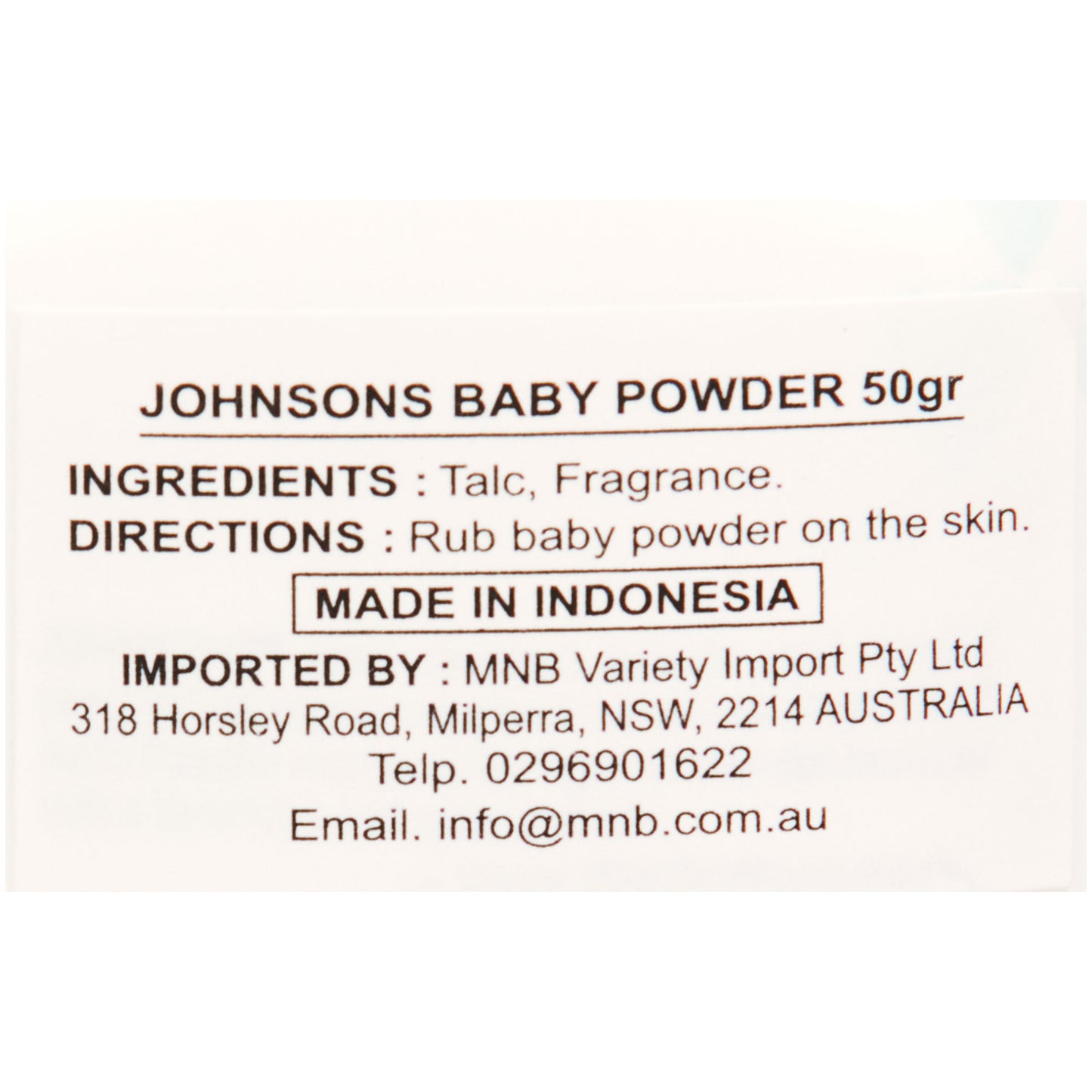 Johnson's Baby Powder 50g