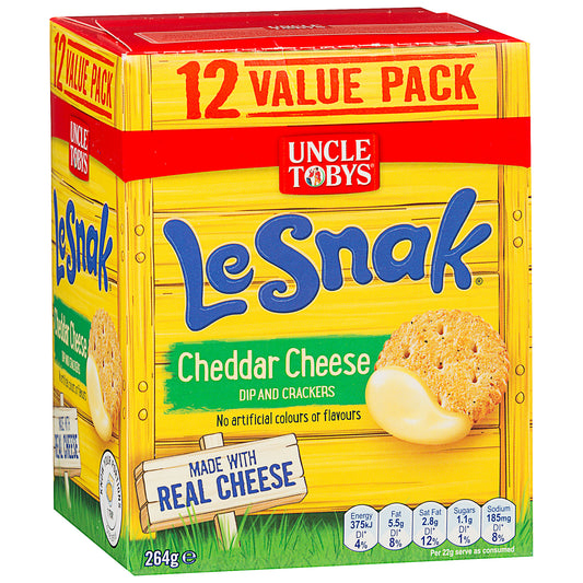 Uncle Toby's Le Snak Cheddar Cheese 12Pack