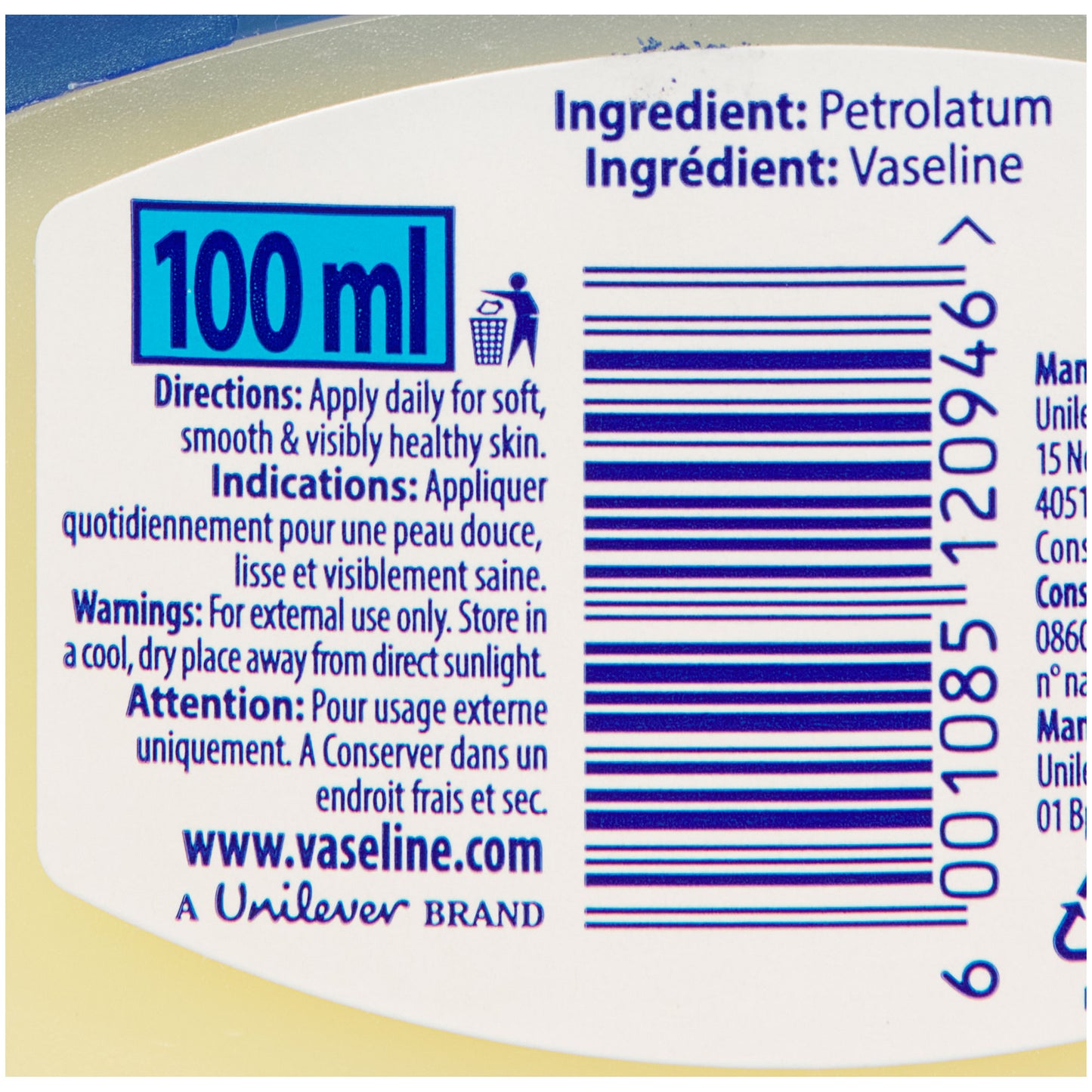 Vaseline Jelly 100mL