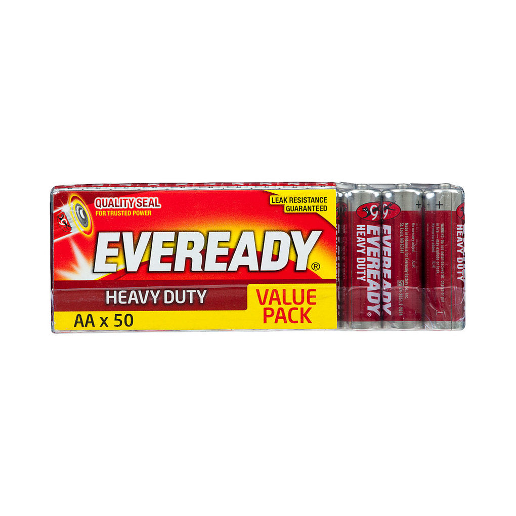 Eveready AA Heavy Duty Batteries 50pk