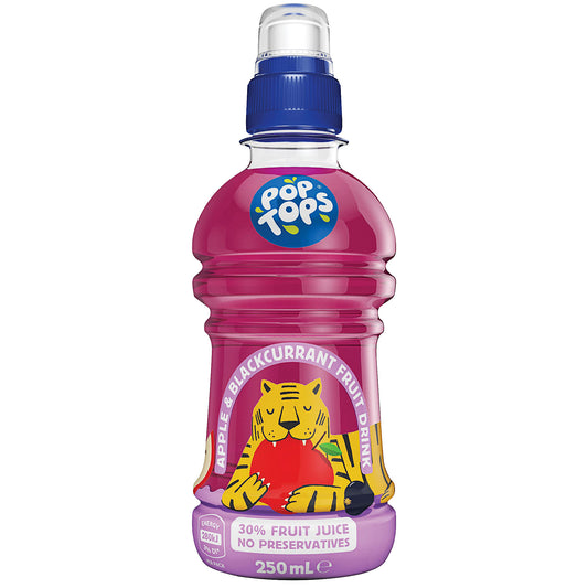Pop Tops Apple & Blackcurrant Fruit Drink 250mL