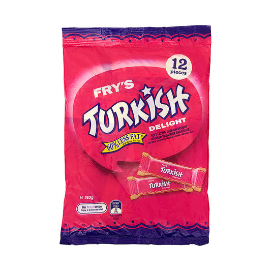 Cadbury Frys Turkish Delight Chocolate Sharebag 180g 12PK