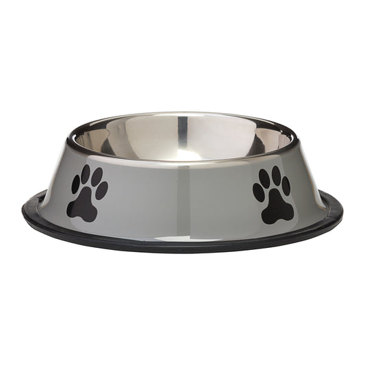 Dog Bowl Stainless Steel with Paw Print 16cm 200mL