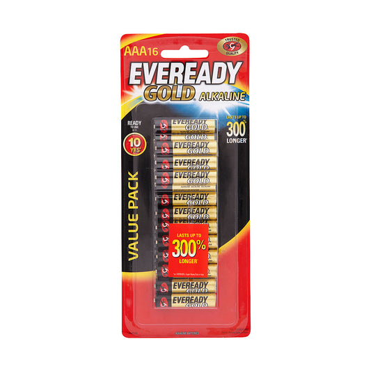Eveready Gold AAA Batteries 16pk