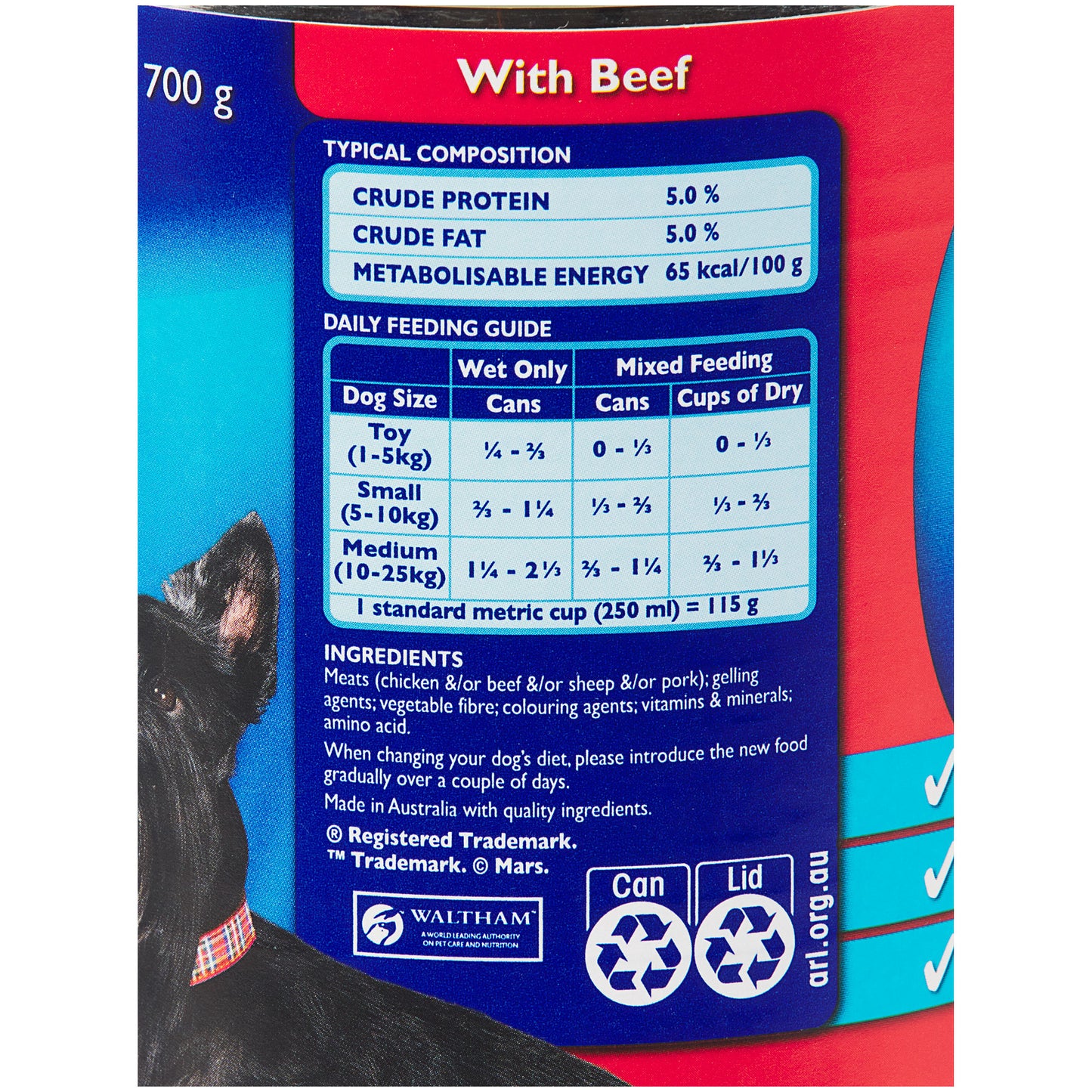 Chum Dog Food Beef 700g
