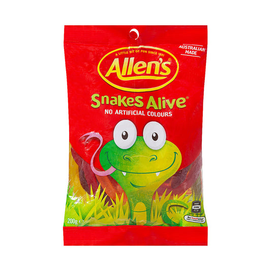 Allen's Lollies Snakes Alive Bag 200g