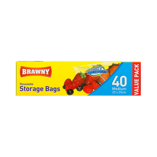 Brawny Storage Bags Medium 40pk