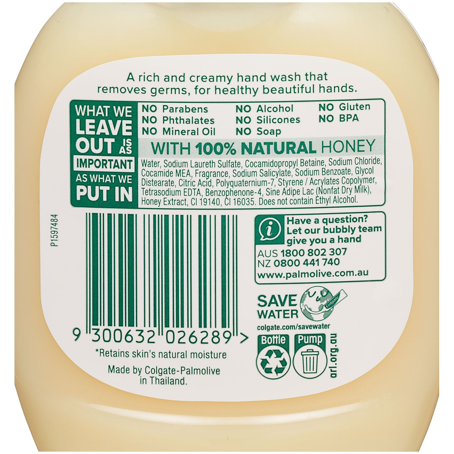 Palmolive Softwash Milk & Honey 250mL