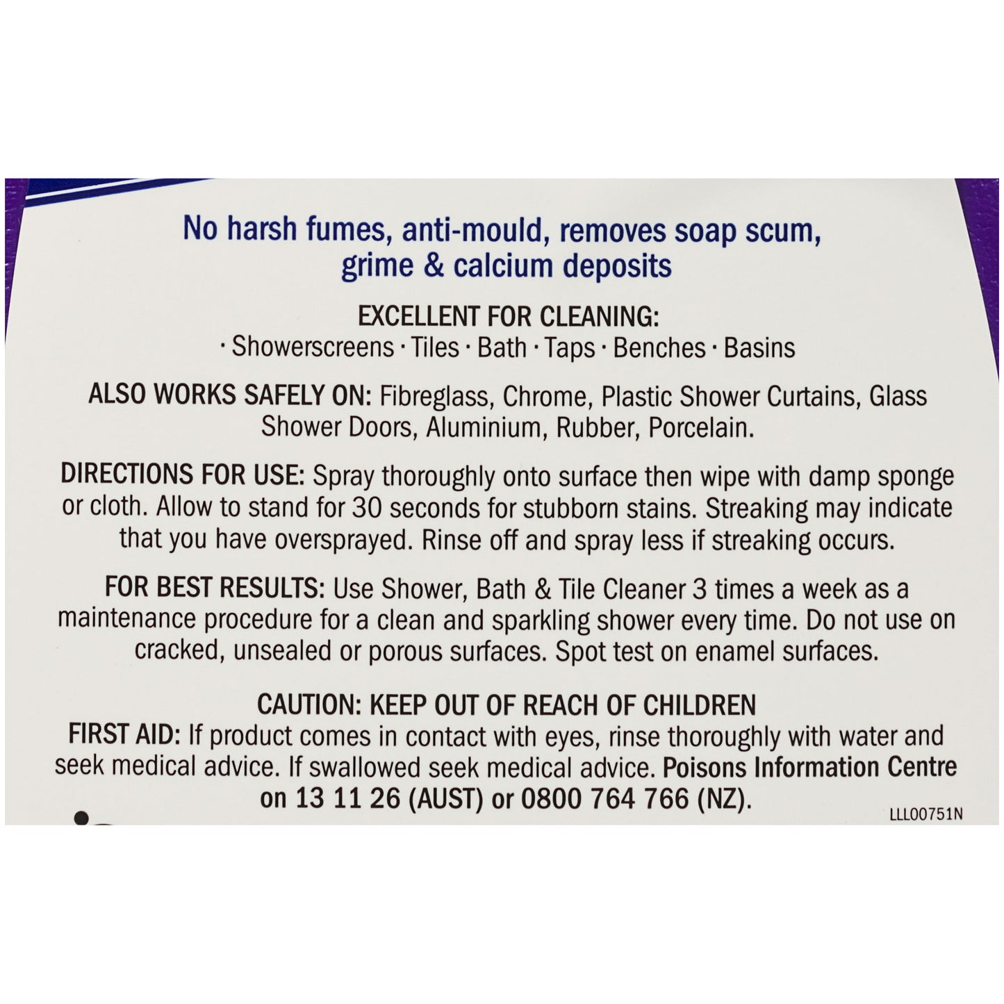 Supreme Shower Bath & Tile Cleaning Spray 750mL