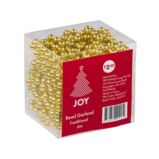 Christmas Bead Garland Traditional 6M