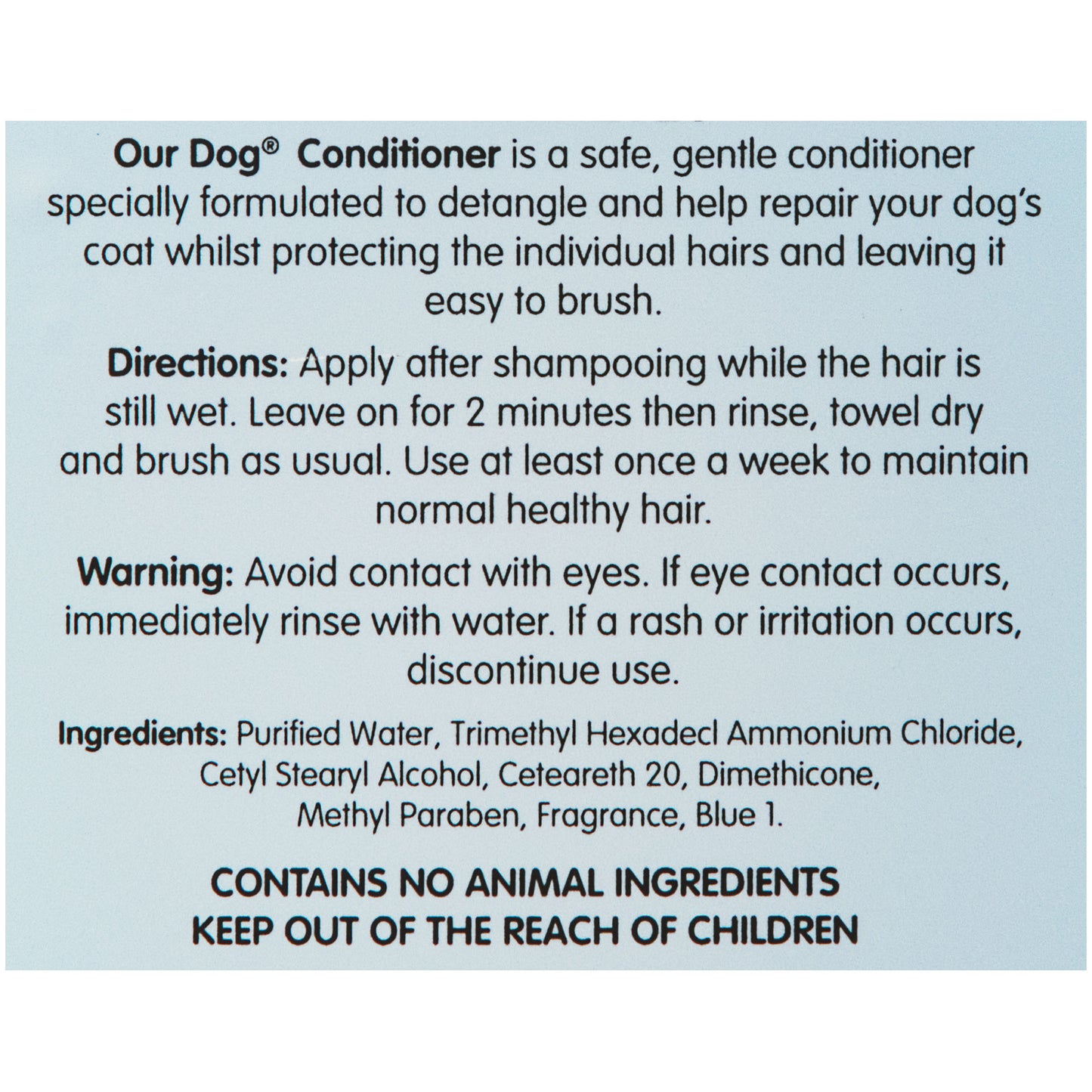 Our Dog Conditioner 600mL