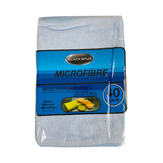 Blackspur Microfibre Multi-Purpose Cloths 40pk