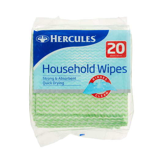 Hercules Household Wipes 20pk Assorted