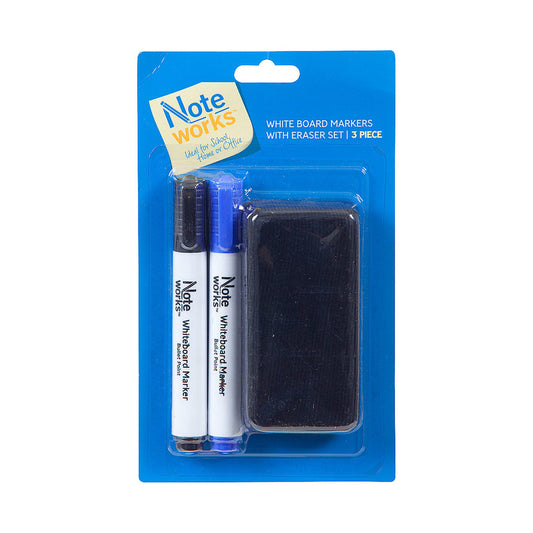 Whiteboard Marker And Eraser Set 3pc