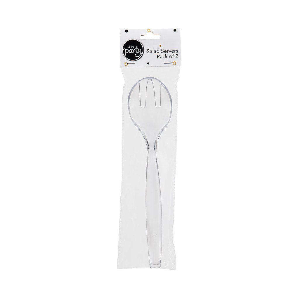 Clear Salad Server 2pk