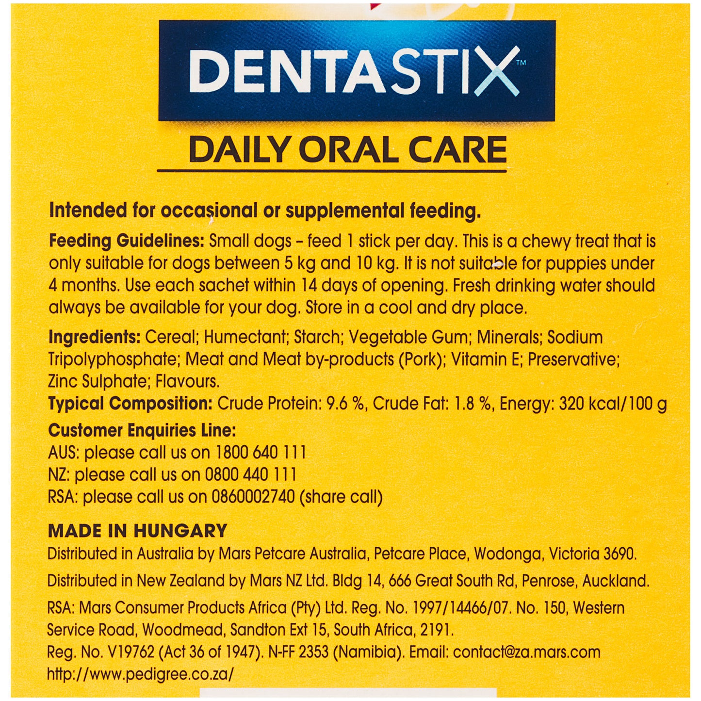 Pedigree Dentastix Small Dog 28pk