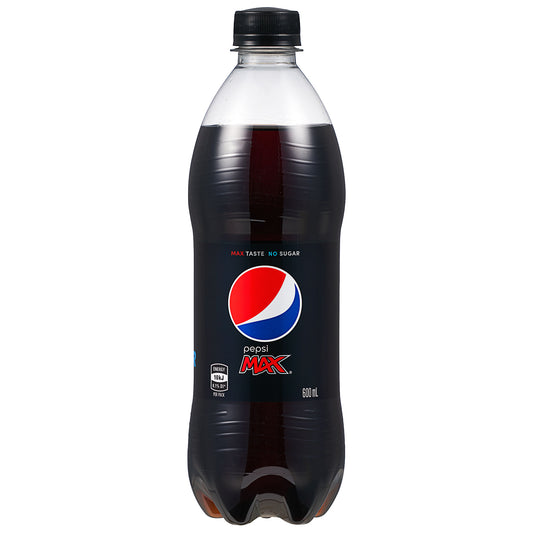 Pepsi Max Cola Soft Drink Bottle 600mL