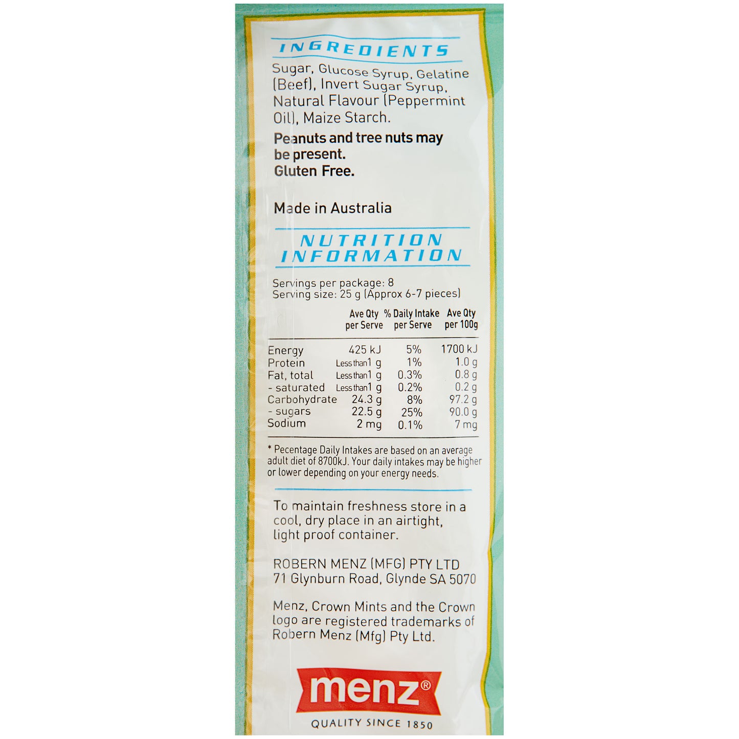 Menz Crown Mints 200g