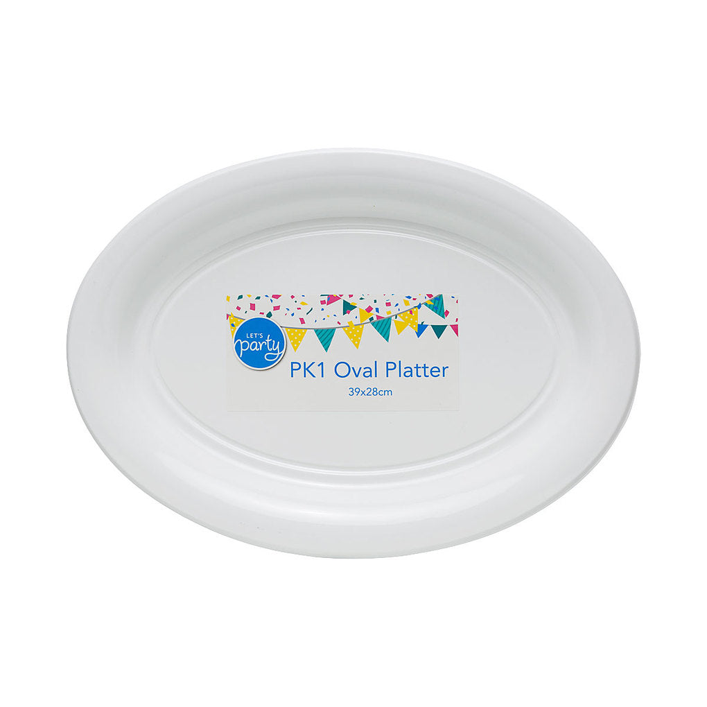 Oval Platter White 39x28cm