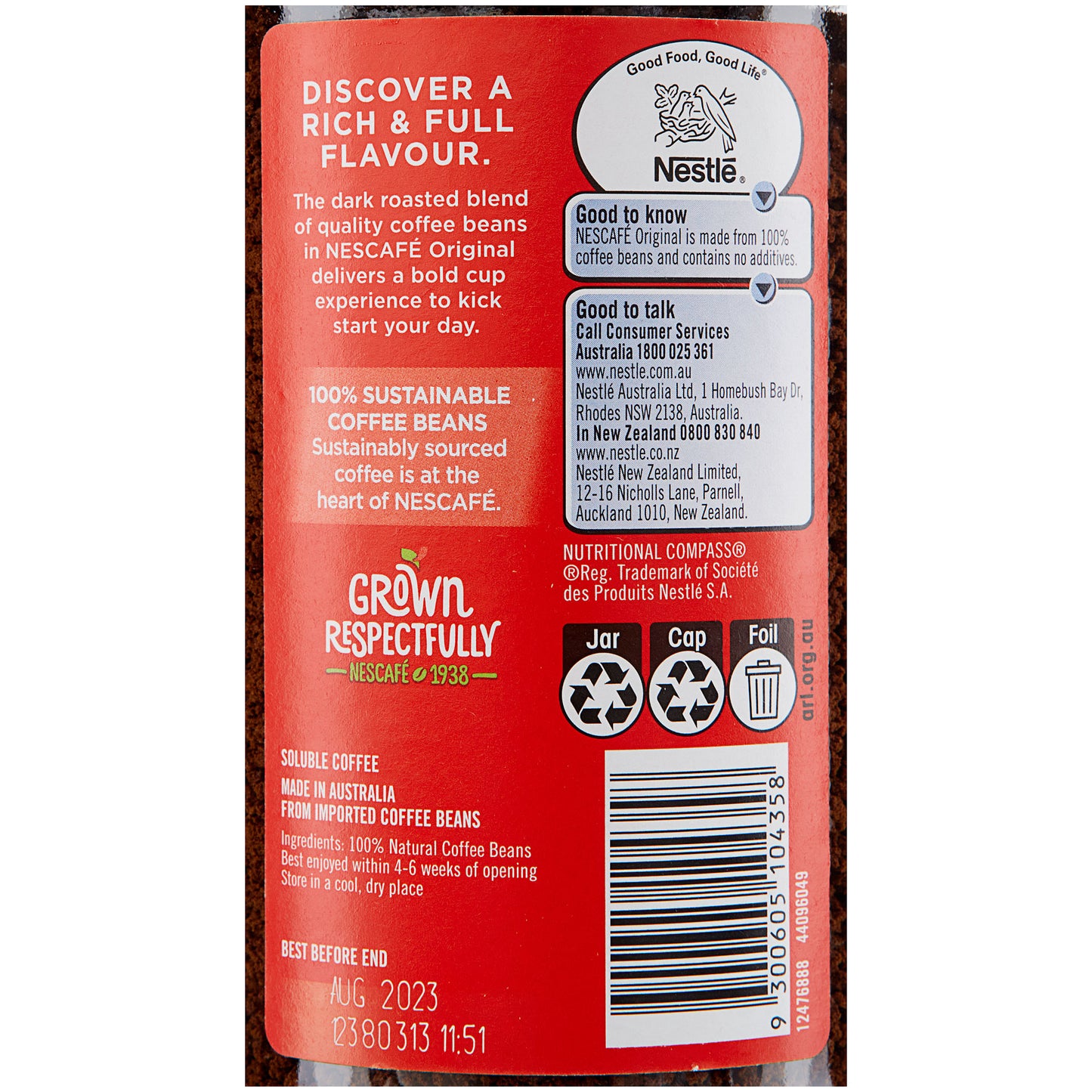 Nescafé Original Coffee 180g