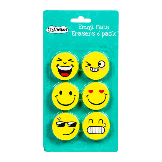 Itsi Bitsi Smiley Face Eraser 6pk