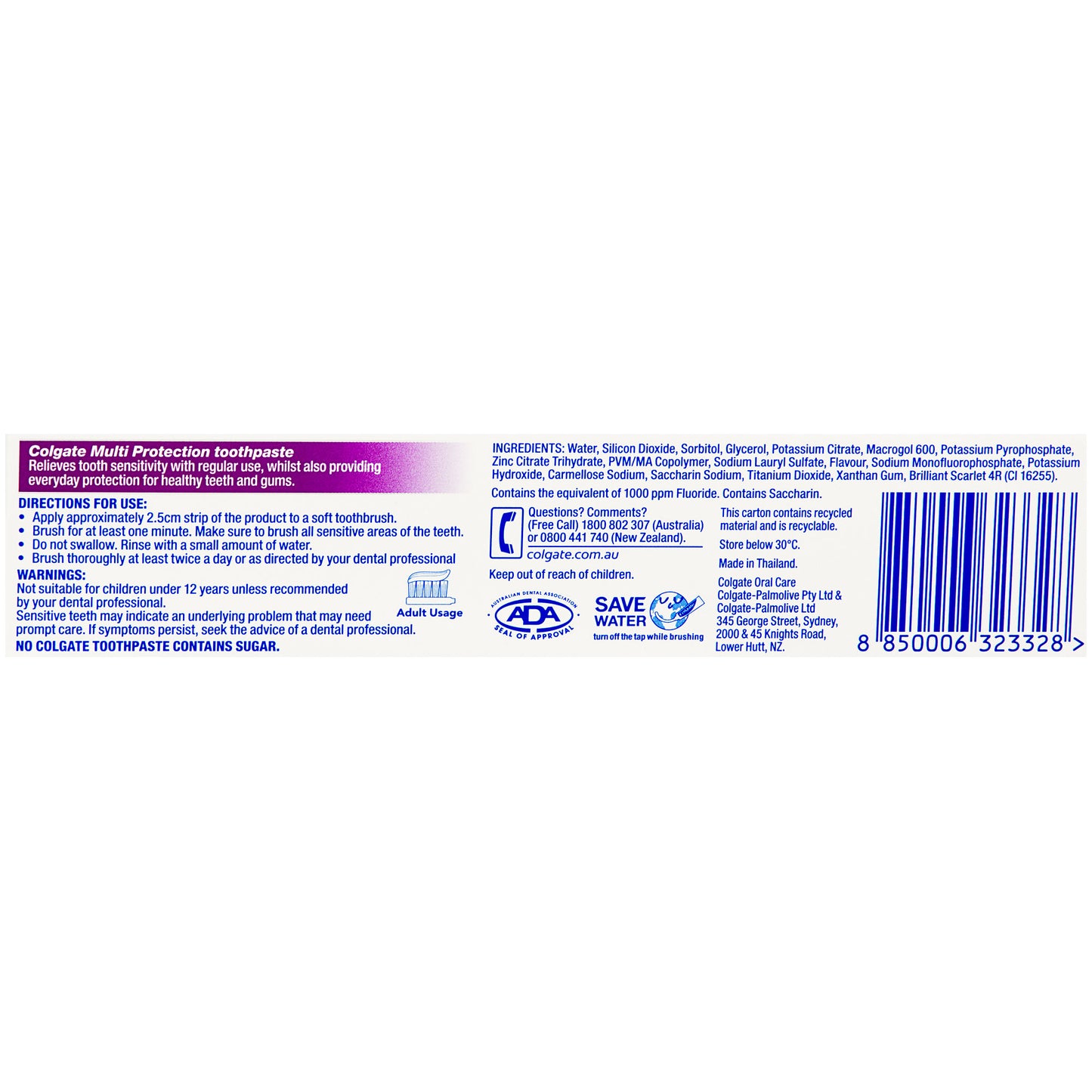 Colgate Toothpaste Sensitive Multi Protect 110g