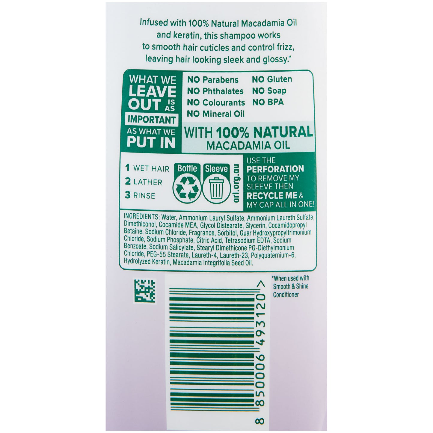 Palmolive Shampoo Smooth & Shine 350mL