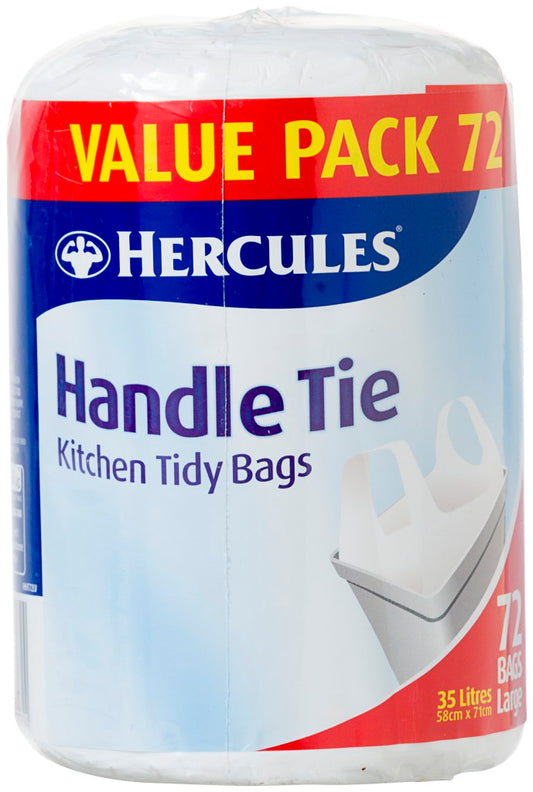 Hercules Kitchen Tidy Bags 35L Large 72pk Assorted