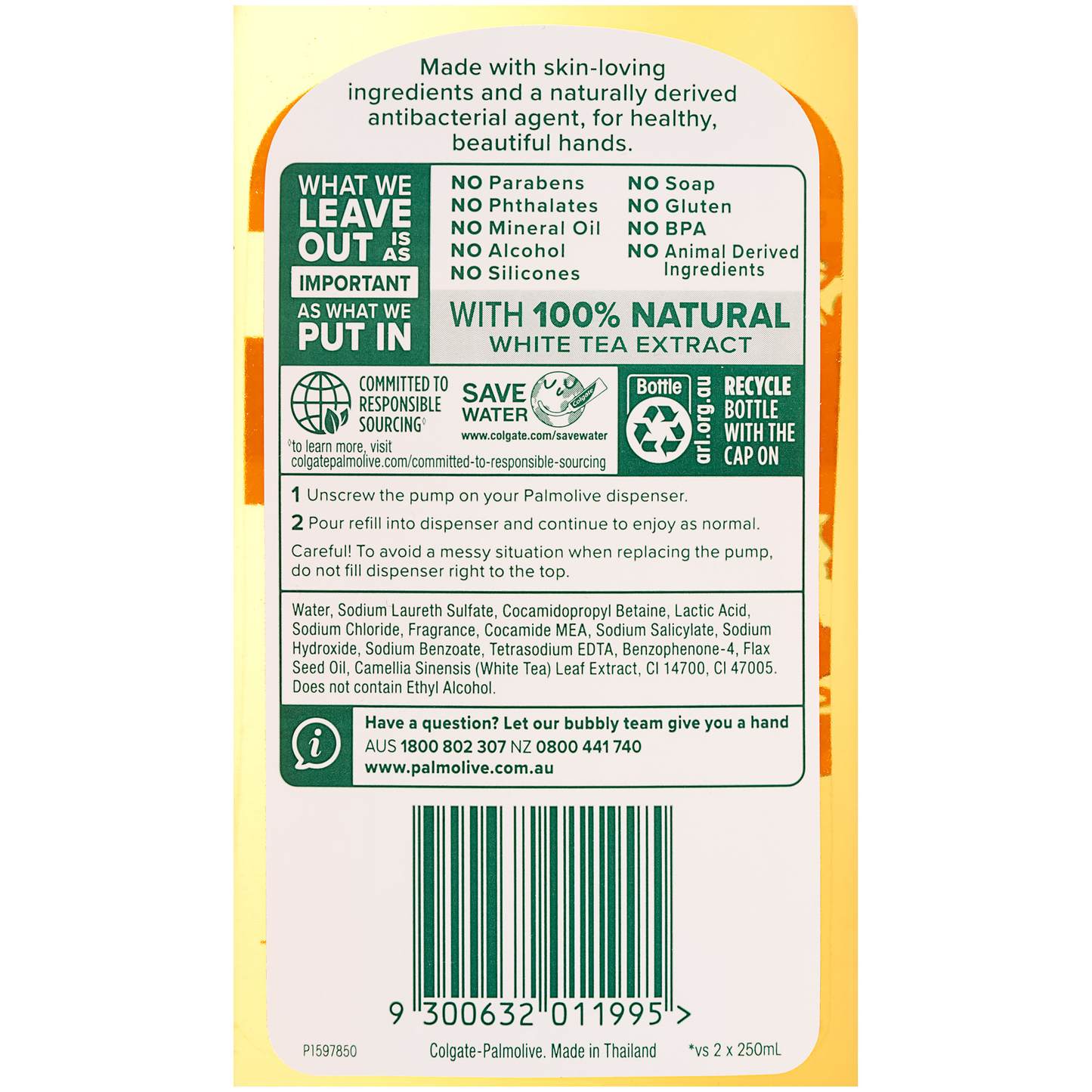 Palmolive Antibacterial Refill Hand Wash 500mL