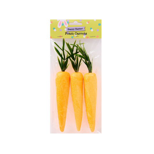 Easter Foam Carrots 3pk