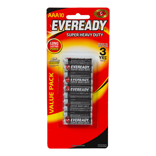 Eveready Super Heavy Duty AAA Batteries 10pk