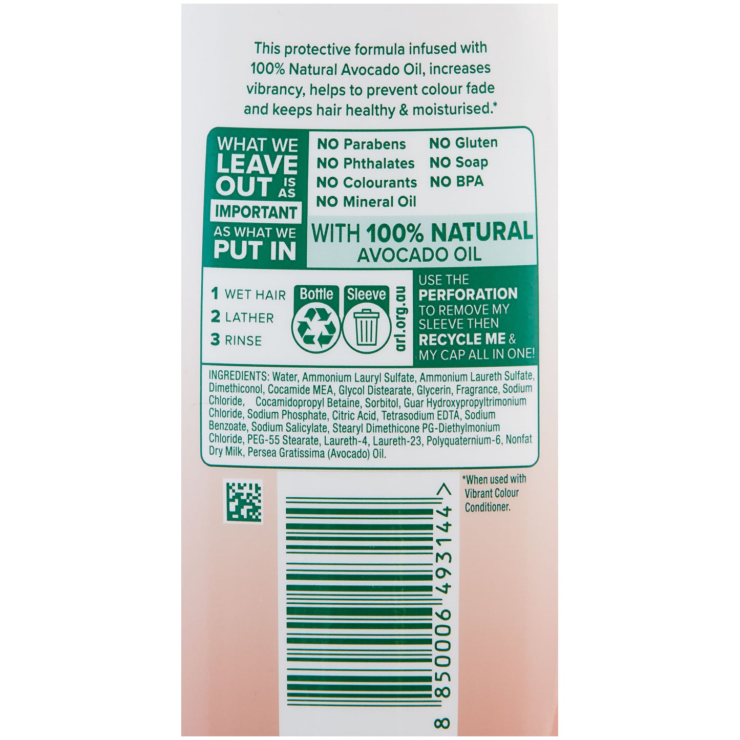 Palmolive Vibrant Colour Shampoo 350mL