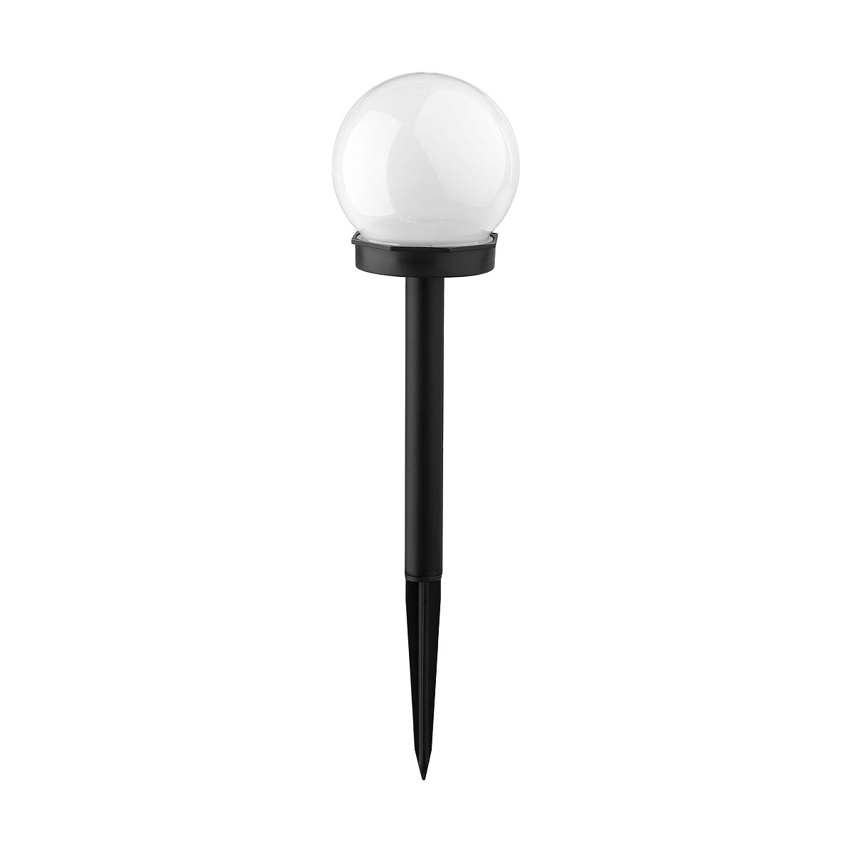 Solar Stake White Ball Plastic Light The Reject Shop