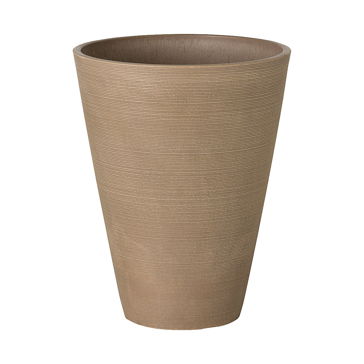Resin Ribbed Pot 32.5cm - Assorted Colours