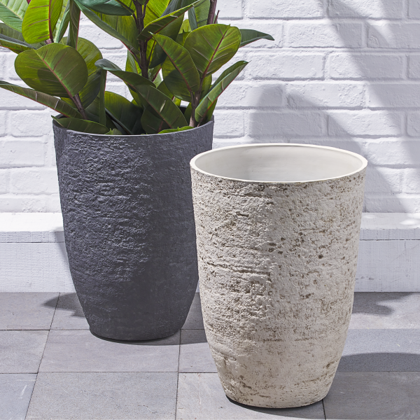 Resin Slate-Look Pot 50cm Assorted