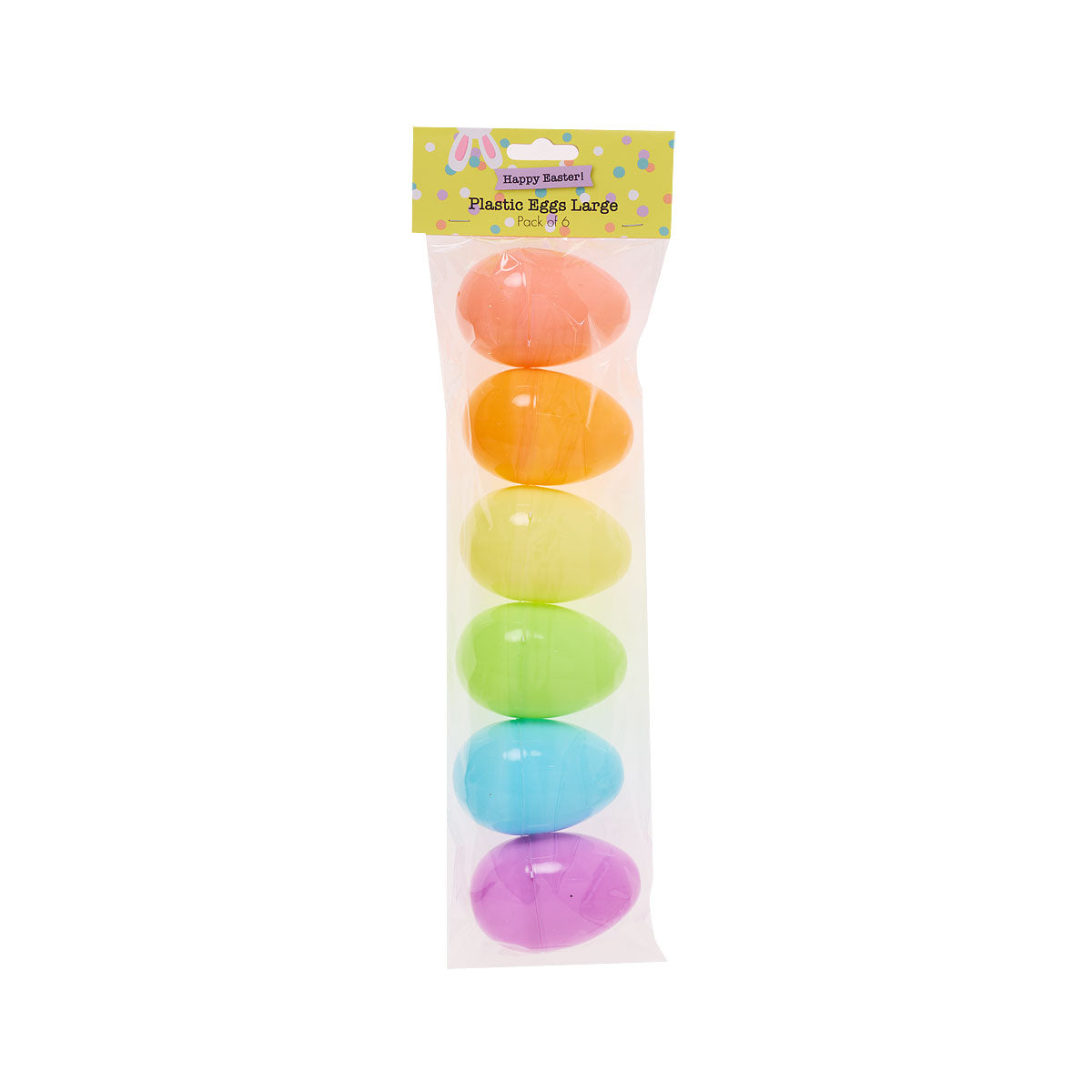 Easter Large Plastic Eggs 6pk
