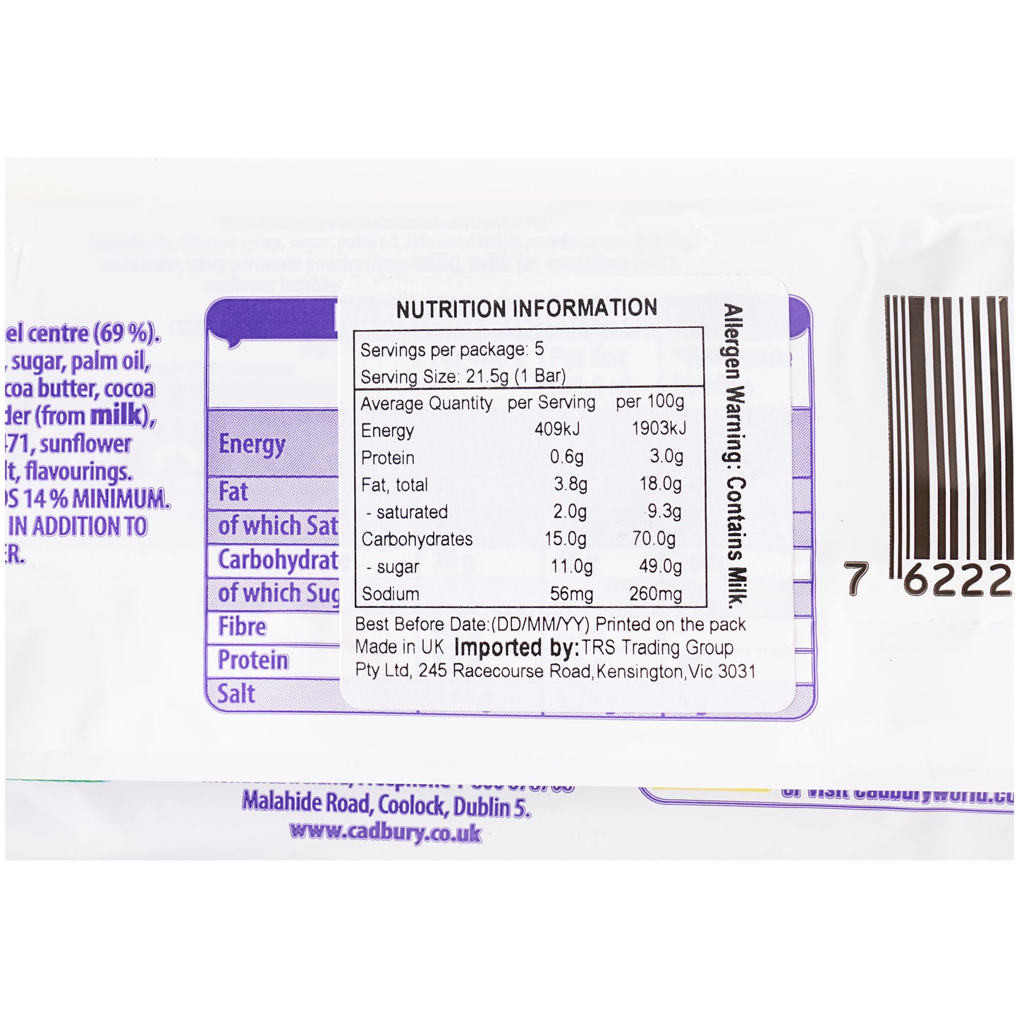 Cadbury Curly Wurly 107.5g 5PK