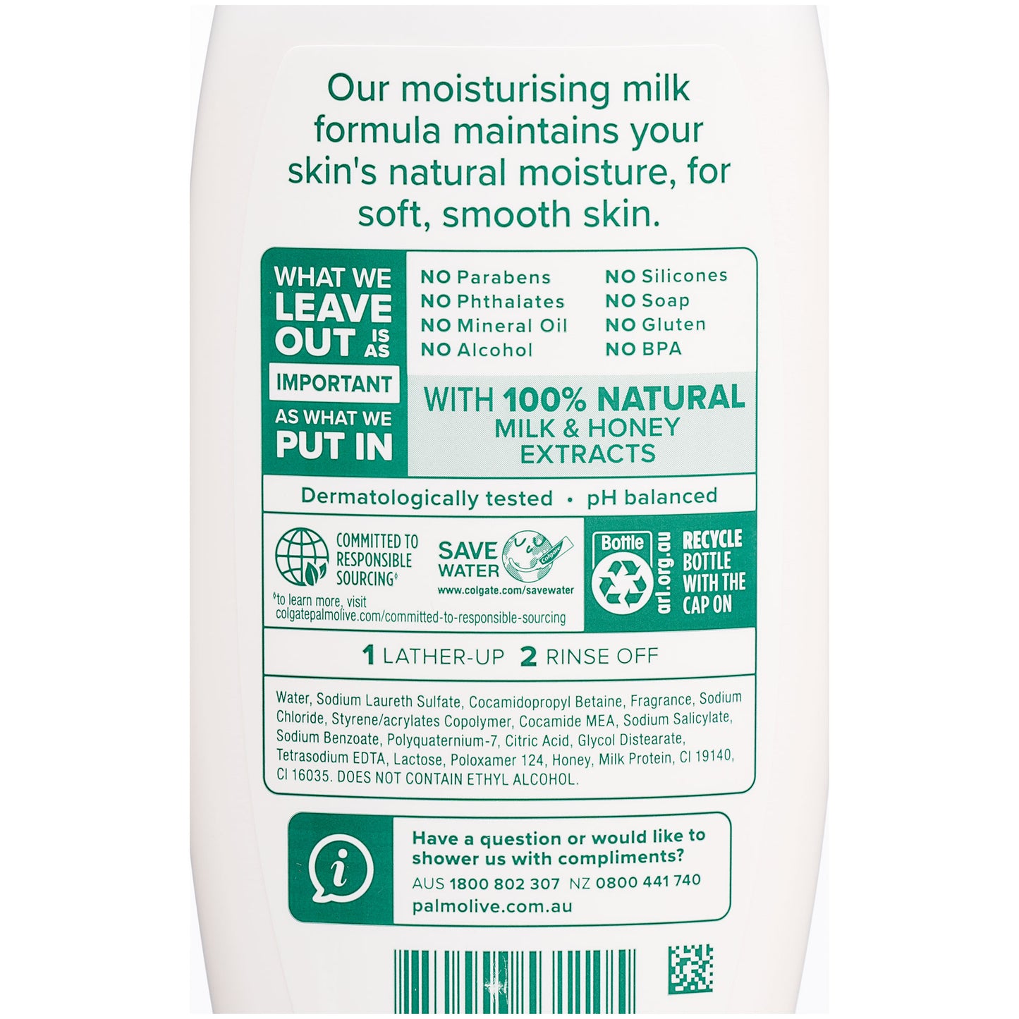 Palmolive Milk & Honey Shower Gel 500mL