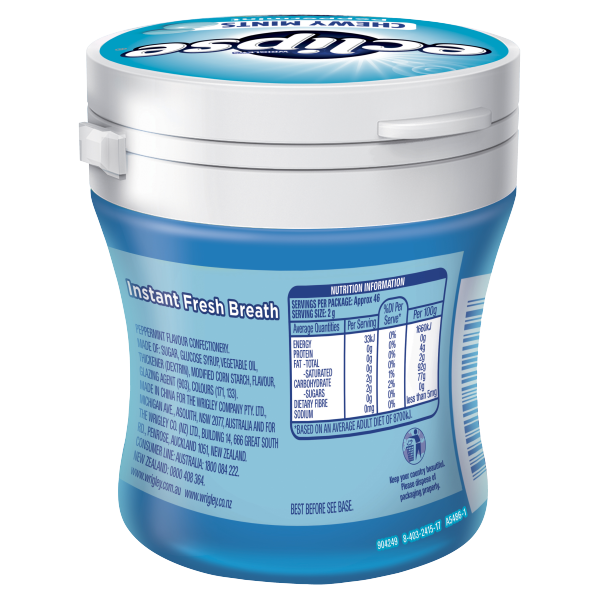 Eclipse Peppermint Chewy Mints 93g