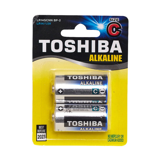 Toshiba Size C Alkaline Battery 2pk