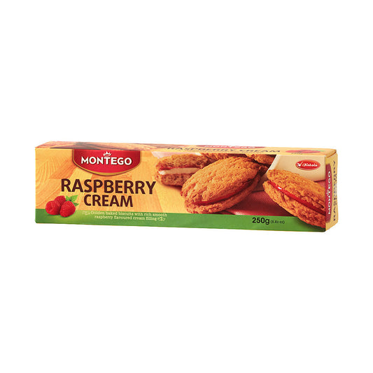 Montego Raspberry Cream Biscuits 250g