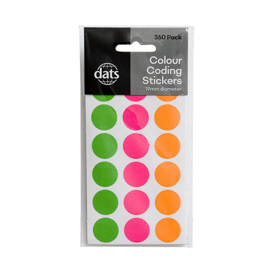 Dats Round Colour Stickers 360pk