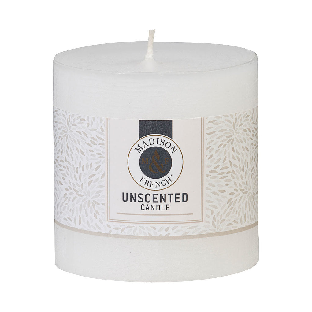 Pillar Candle Unscented White 7cm